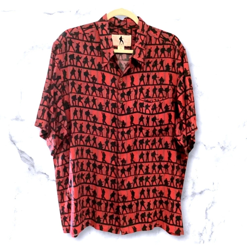 Reyn Spooner Elvis Presley Collection Men's Hawaiian Button-Down‎ Shirt in XL